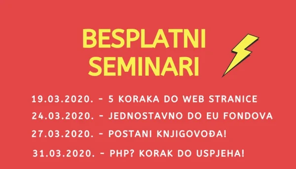 Naslovna fotografija uz članak: BESPLATNI SEMINARI U OŽUJKU!